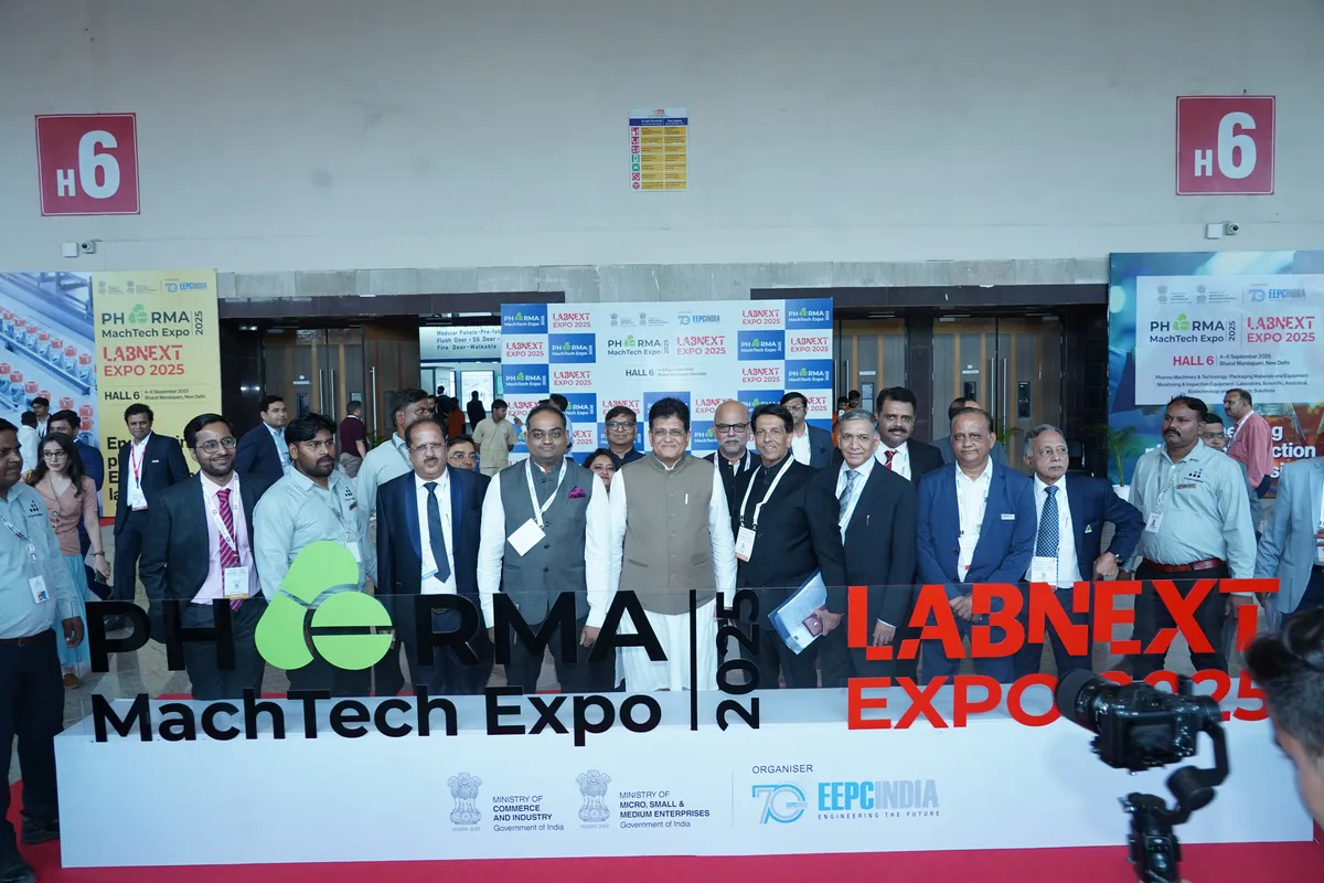 Conference and exhibition scene from PHARMA MachTech Expo 2025